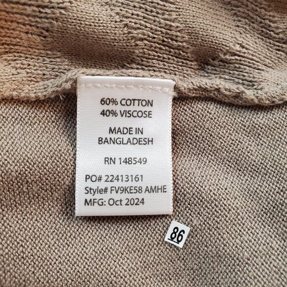 NWT FREE PLANET SZ L Men's Short Sleeve Pullover Polo Sweater Shirt Brown - Picture 10 of 11